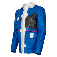 D blau Jacke Cyberpunk: Edgerunners 2 D Cosplay Outfit für Erwachsene