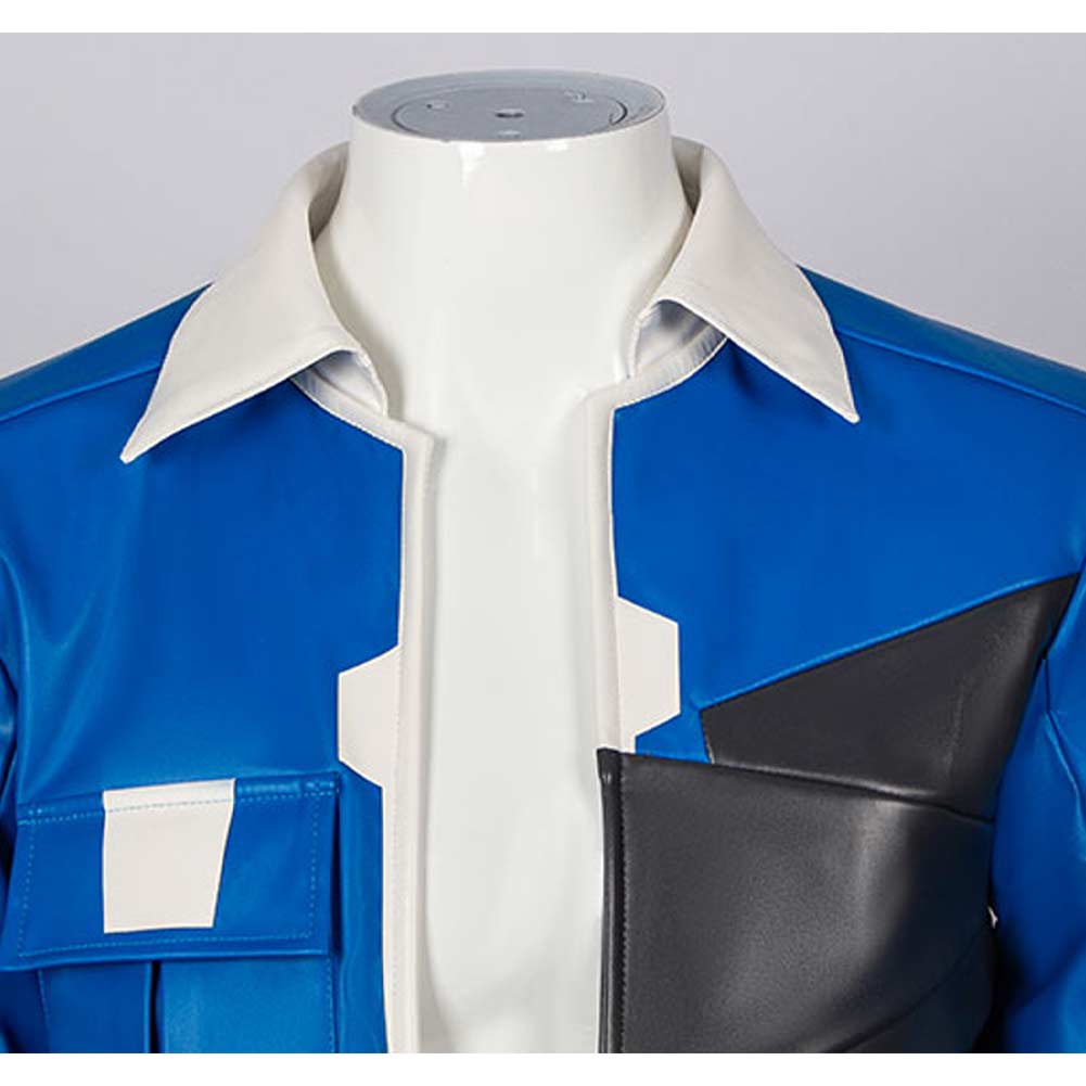 D blau Jacke Cyberpunk: Edgerunners 2 D Cosplay Outfit für Erwachsene