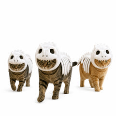 Dinosaurier-Skelett Haustierkostüm – Lustige Halloween Verkleidung für Hunde & Katzen 40*30*16cm