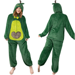 Erwachsene Unisex Avocado grün Schlafanzug einteiliger Pyjama