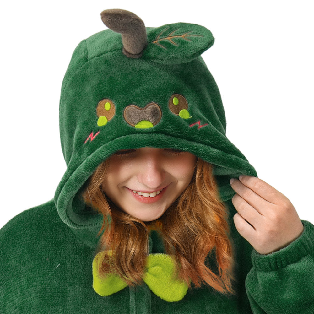 Erwachsene Unisex Avocado grün Schlafanzug einteiliger Pyjama