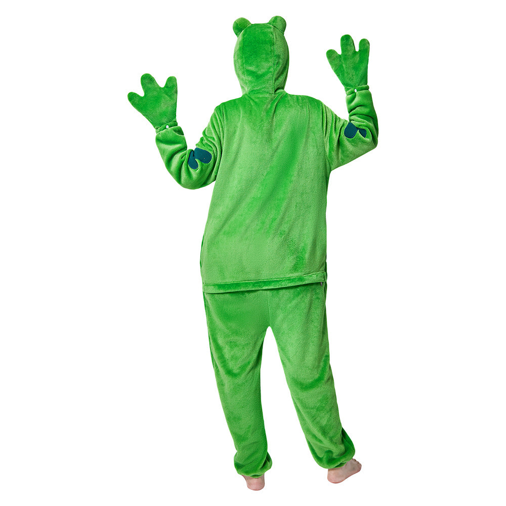 Erwachsene Unisex Frosch Tier kostüm grün Schlafanzug einteiliger Pyjama
