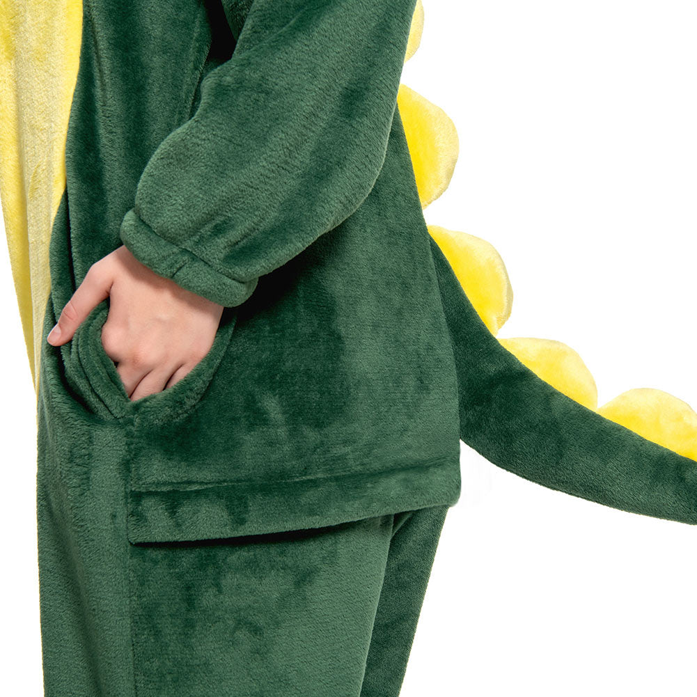 Erwachsene Unisex Krokodil Tierkostüm grün Schlafanzug einteiliger Pyjama