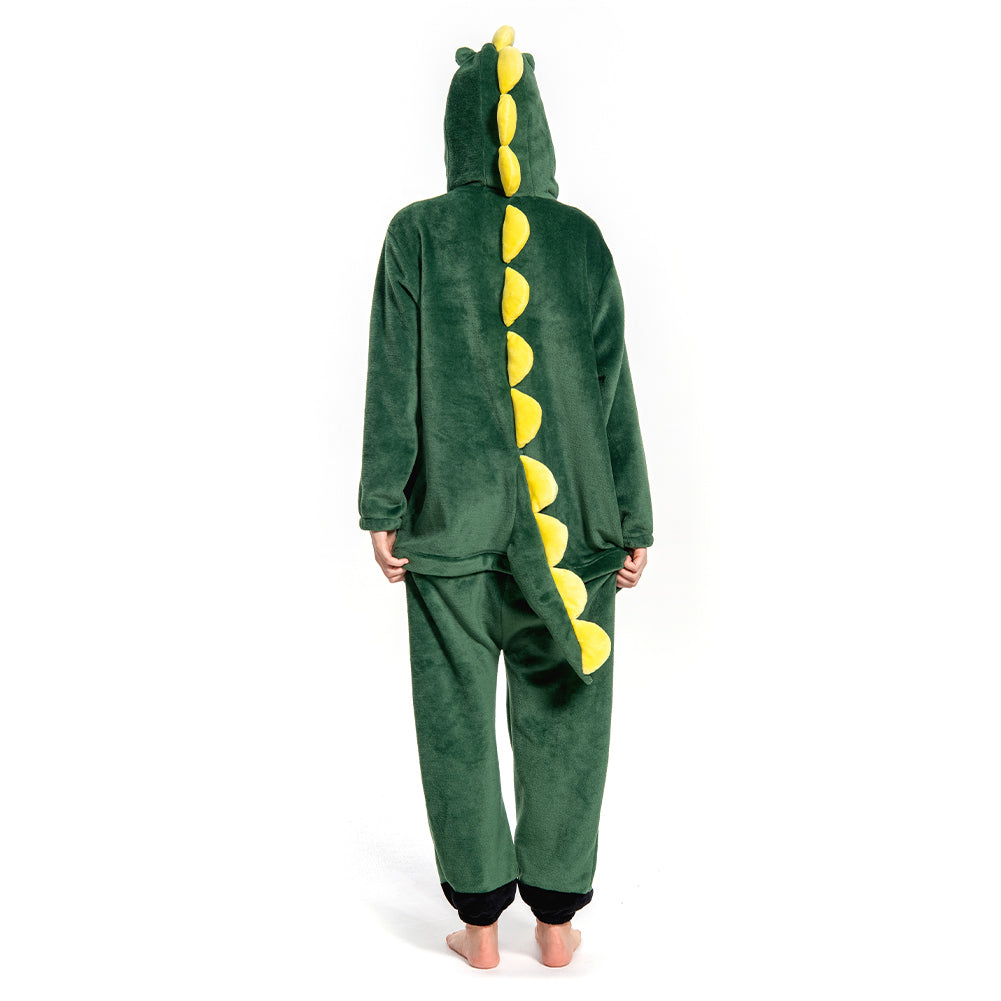 Erwachsene Unisex Krokodil Tierkostüm grün Schlafanzug einteiliger Pyjama