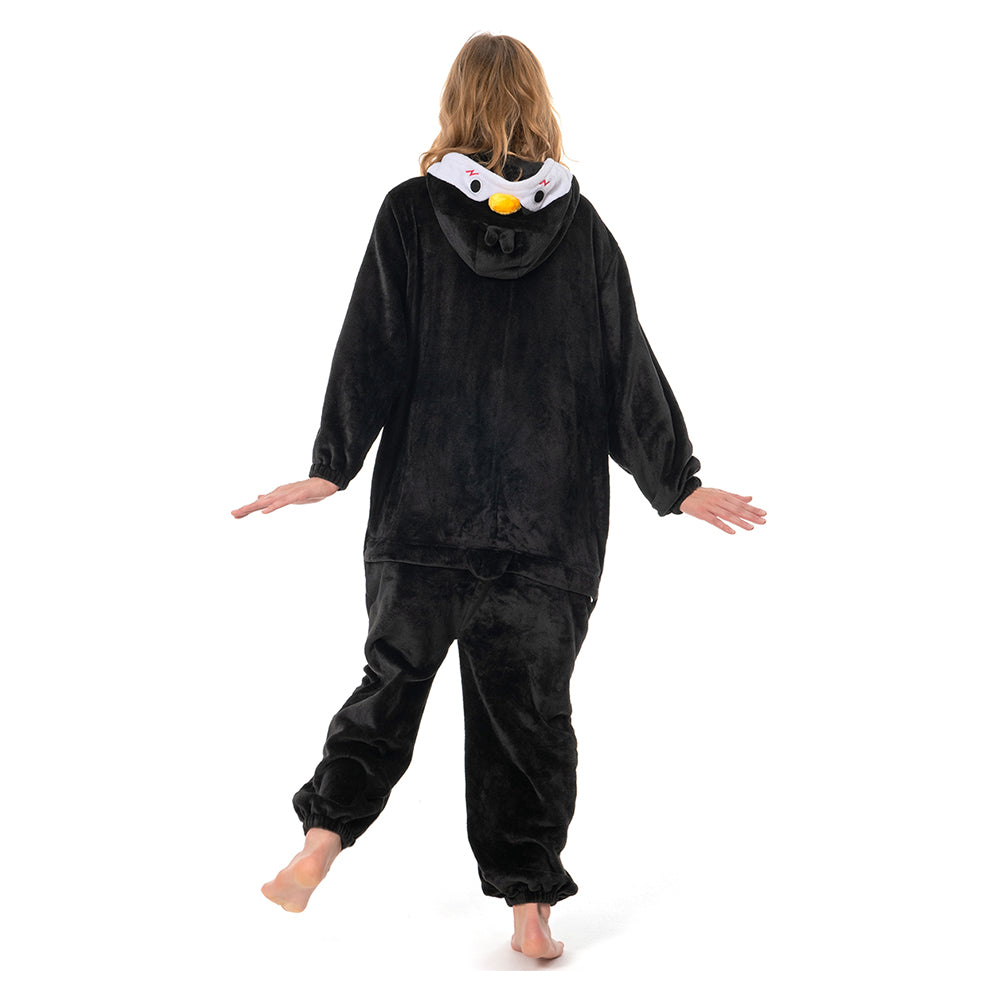 Erwachsene Unisex Pinguin Tierkostüm Schlafanzug einteiliger Pyjama