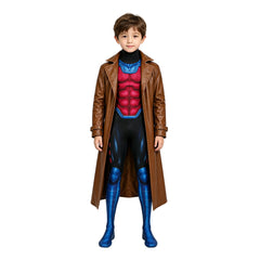 Gambit Kinder braun Kostüm X-Men '97 Gambit Junge Cosplay Outfit