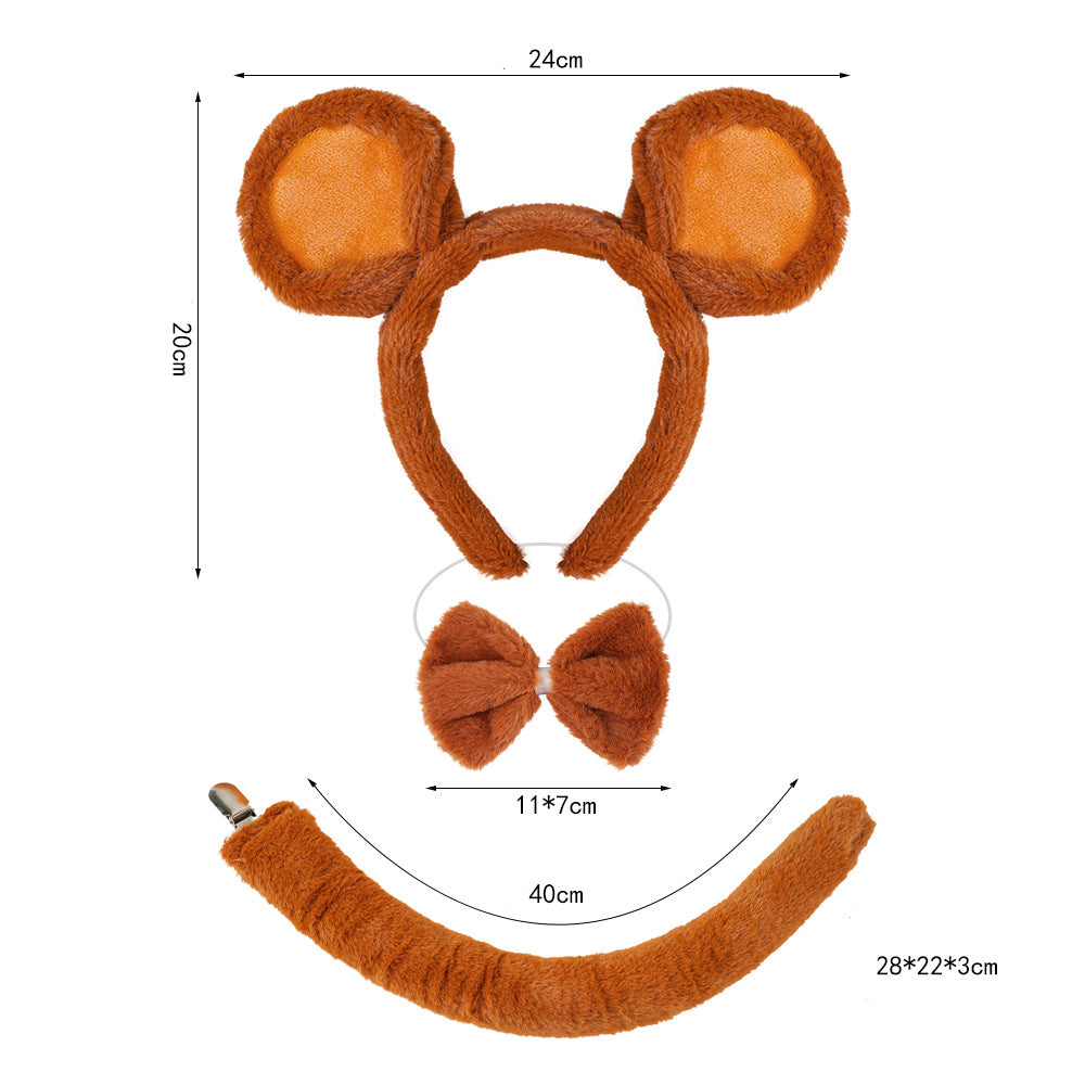 Haarreif Mausohren Haarreif Maus Plüsch Halloween Cosplay Karnevalsmaus Schmuck