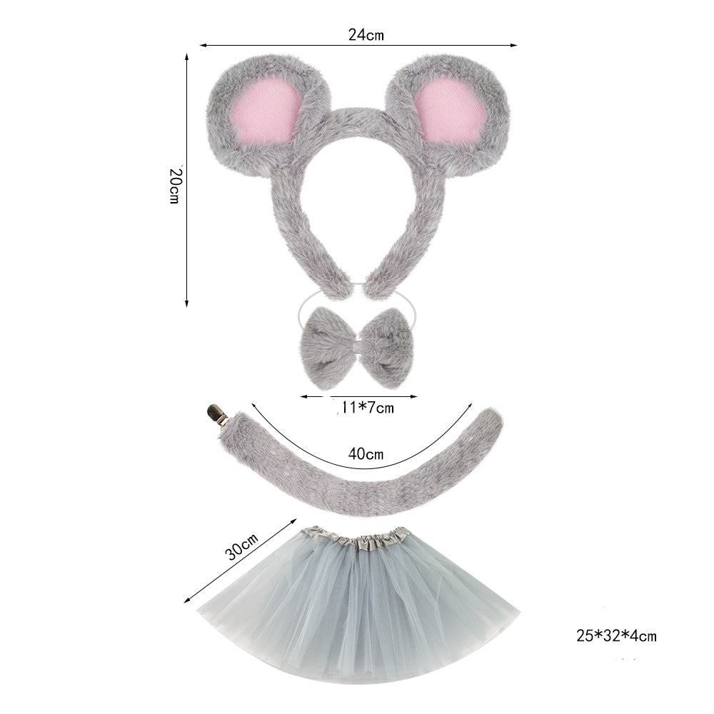 Haarreif Mausohren Haarreif Maus Plüsch Halloween Cosplay Karnevalsmaus Schmuck