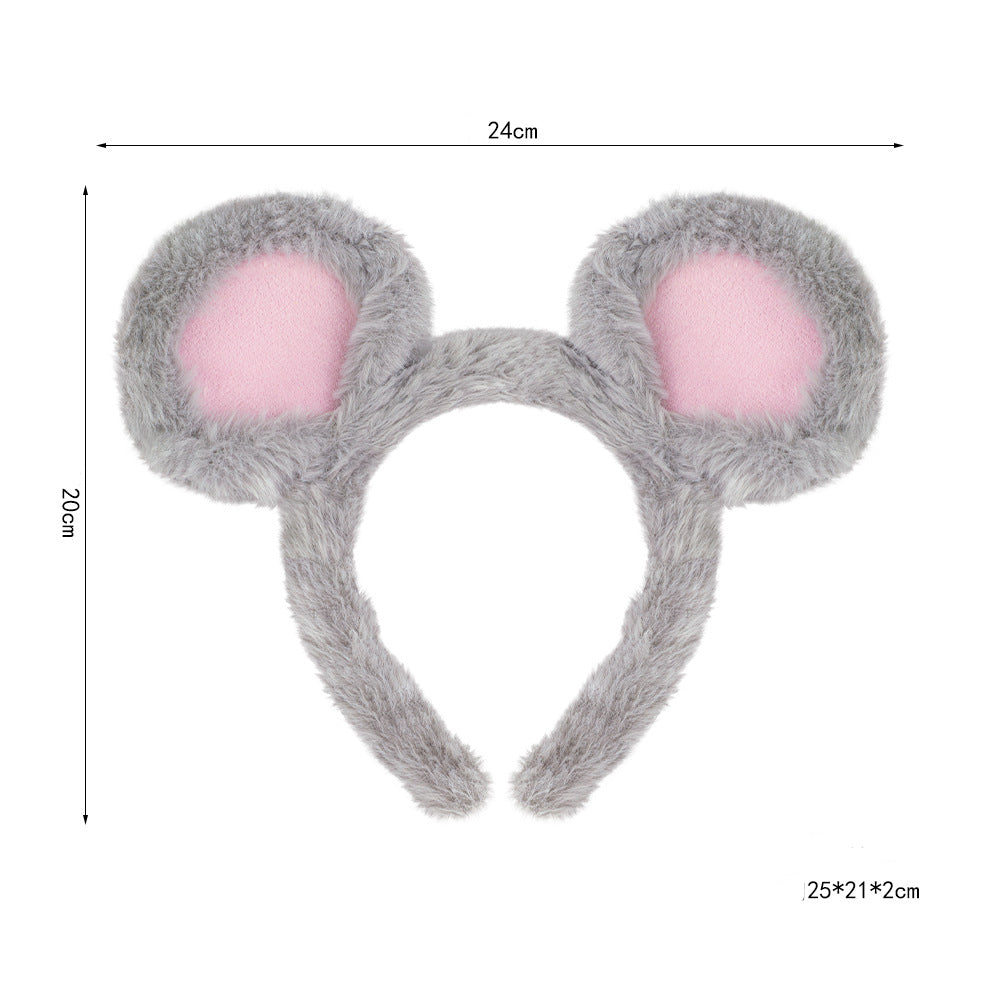 Haarreif Mausohren Haarreif Maus Plüsch Halloween Cosplay Karnevalsmaus Schmuck