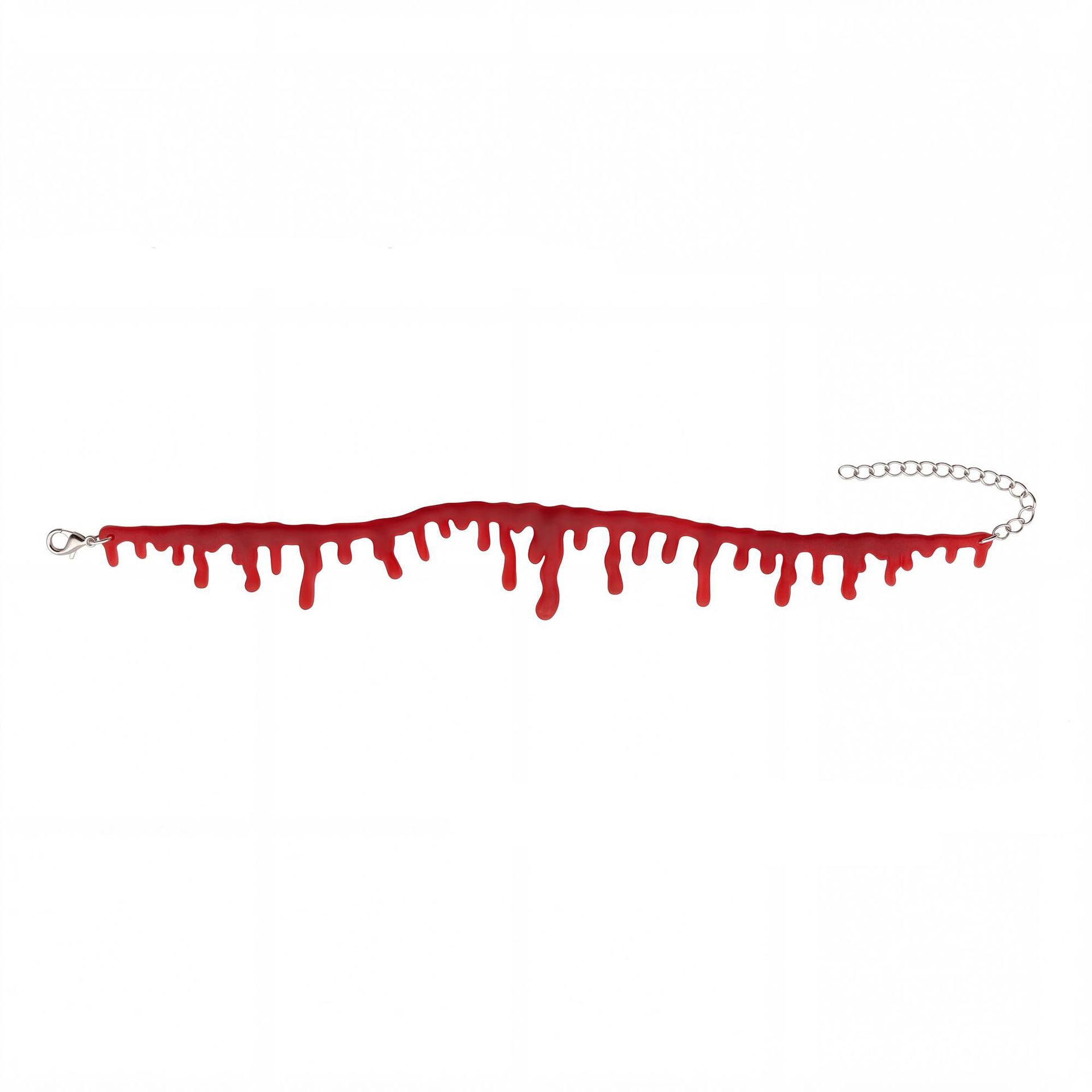 Halloween Vampir Halskette mit Kunstblut – Gruselige Blut Tropfen Kette für Kostüm & Horror Party