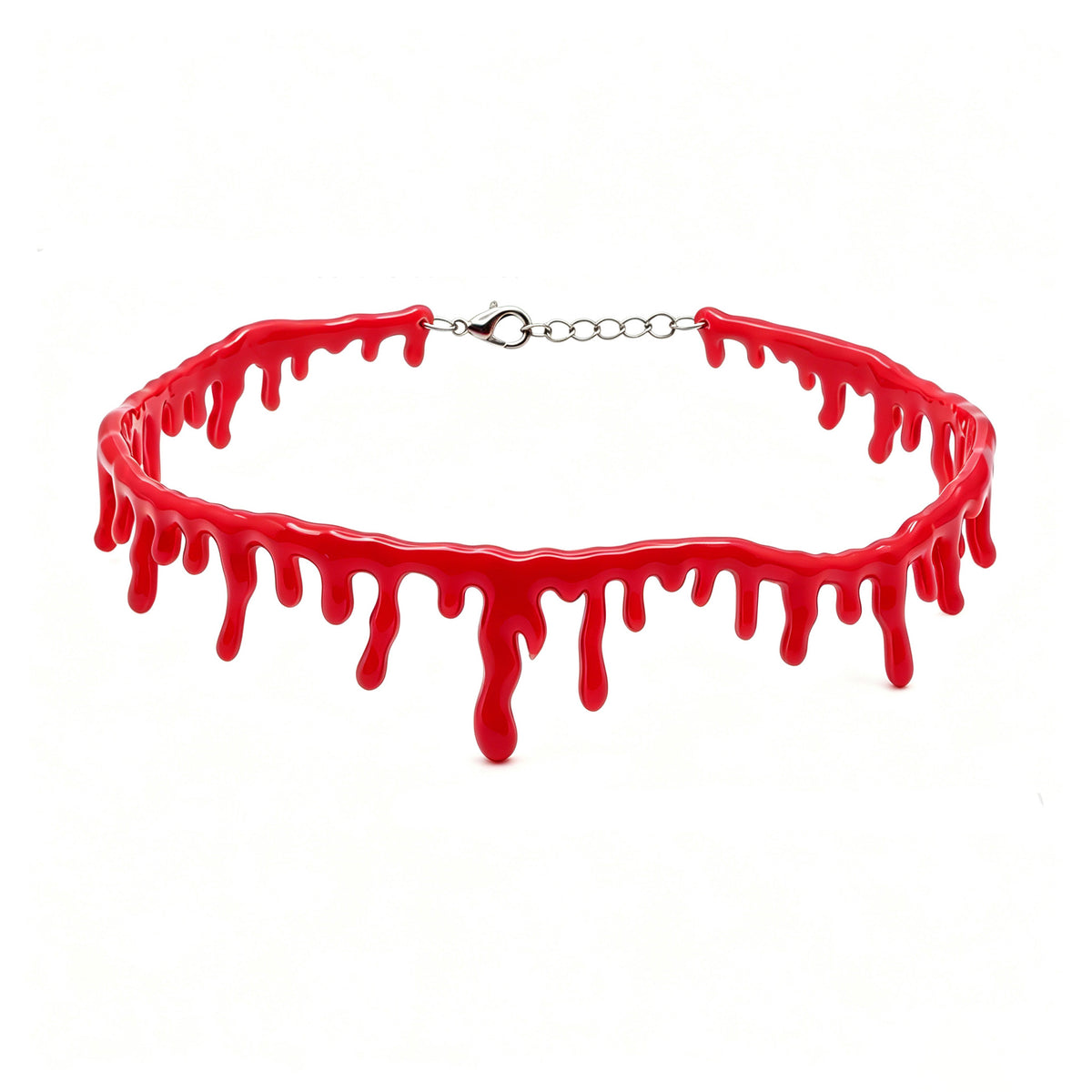 Halloween Vampir Halskette mit Kunstblut – Gruselige Blut Tropfen Kette für Kostüm & Horror Party