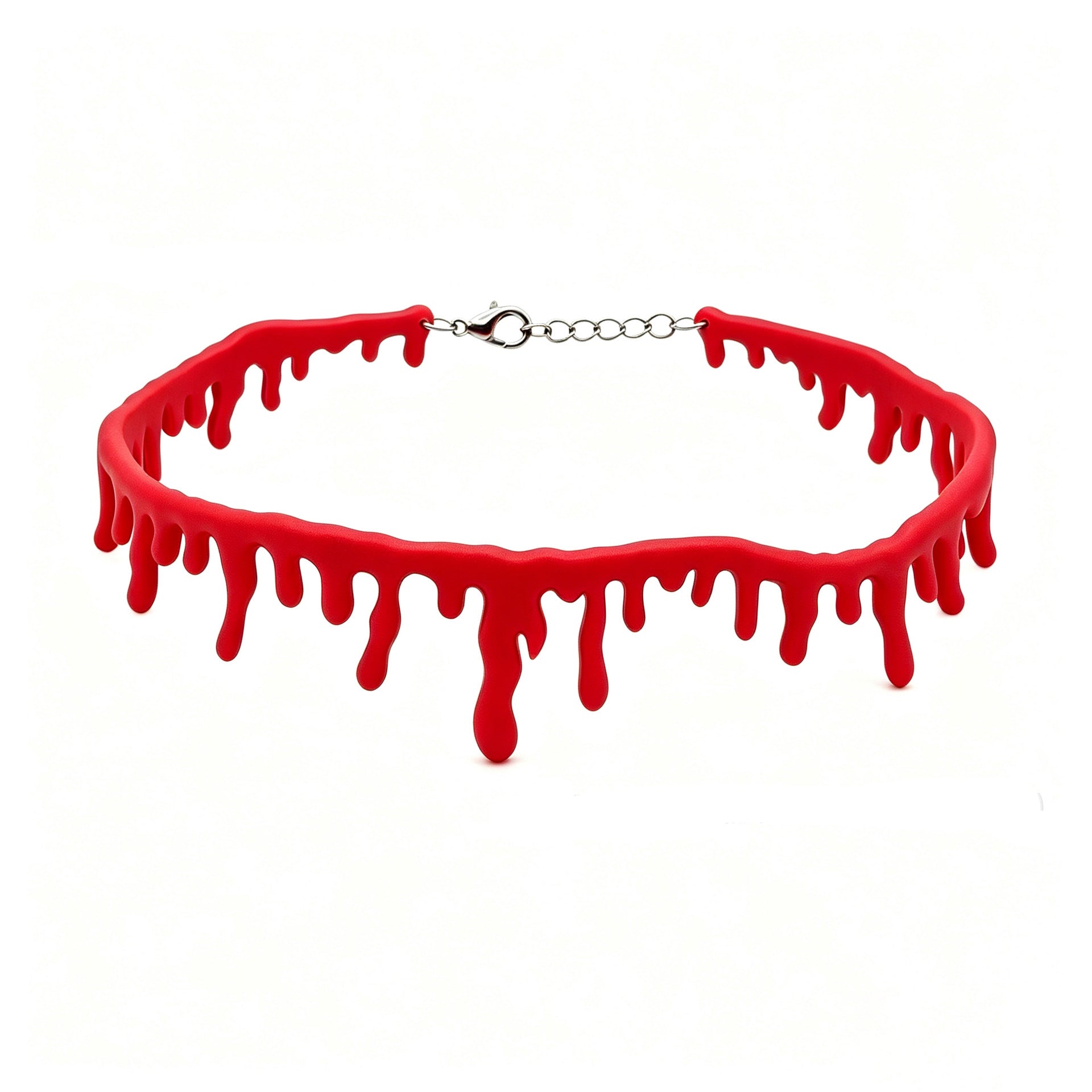 Halloween Vampir Halskette mit Kunstblut – Gruselige Blut Tropfen Kette für Kostüm & Horror Party