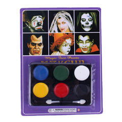 Halloween & Karneval Schminkset 6/8 Farben – Hautfreundliche Gesichtsfarbe & Theaterschminke für Clown, Maskenball & Kostümparty