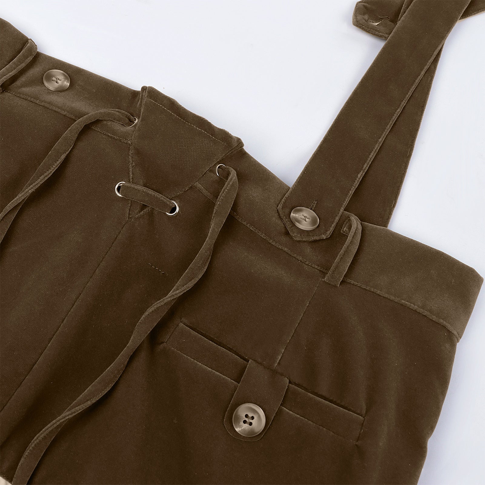 Herren Oktoberfest Trachtenhose mit Hosenträgern - Bayerische Kniebundhose in Lederhosen-Optik für Fasching