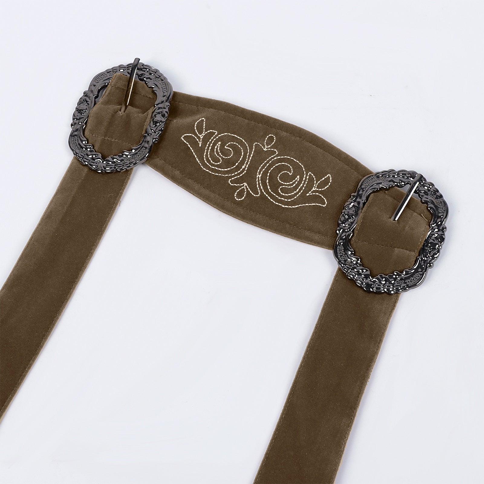 Herren Oktoberfest Trachtenhose mit Hosenträgern - Bayerische Kniebundhose in Lederhosen-Optik für Fasching