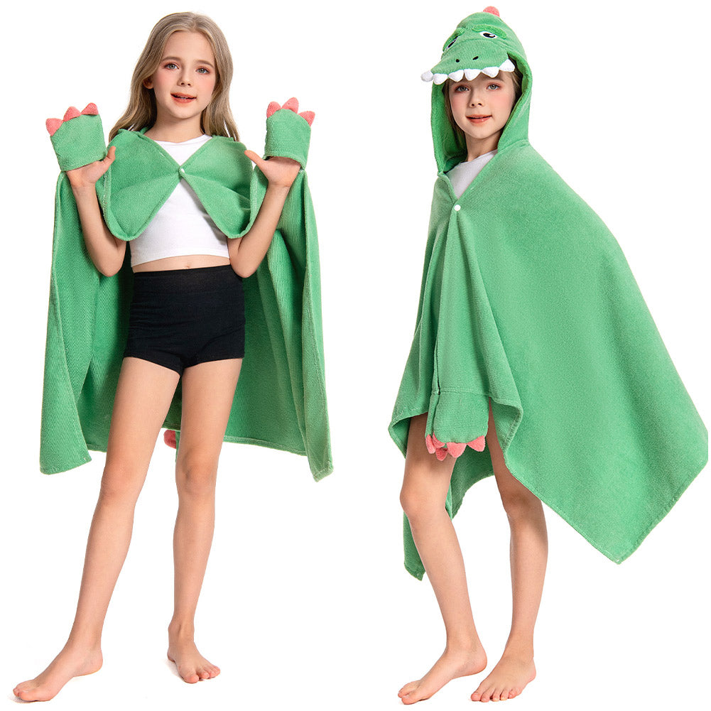 Kinder Dinosaurier Strandtücher mit Kapuze Tierkostüm Sommer Robe