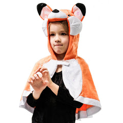 Kinder Fuchs Cape Jungen Mädchen Kostüm Halloween Karneval Party Outfit