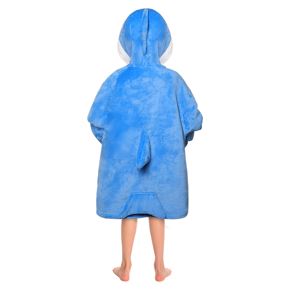 Kinder Hai tragbar Decke mit Kapuze Shark Robe Homewear