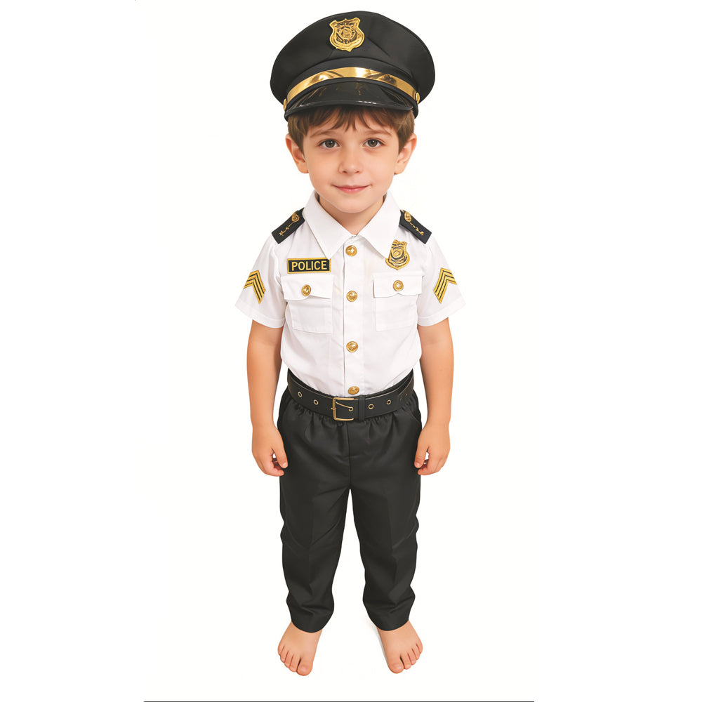 Kinder Junge Polizei Kostüm Halloween Karneval Cosplay Outfit