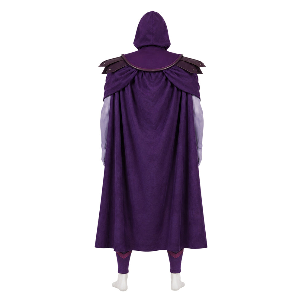 Kinder Jungen Skeletor lila Kostüm Set Masters of the Universe Skeletor Cosplay Outfit
