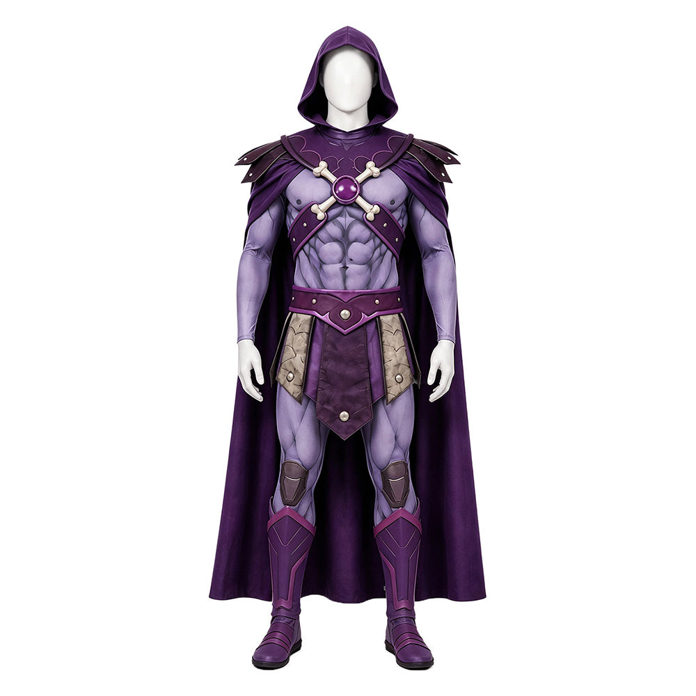 Kinder Jungen Skeletor lila Kostüm Set Masters of the Universe Skeletor Cosplay Outfit