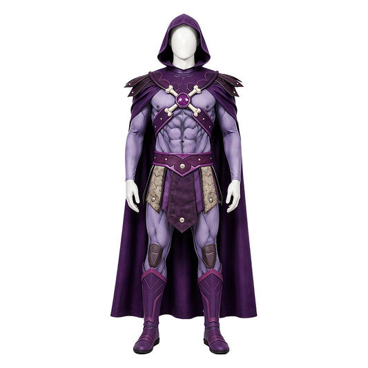 Kinder Jungen Skeletor lila Kostüm Set Masters of the Universe Skeletor Cosplay Outfit