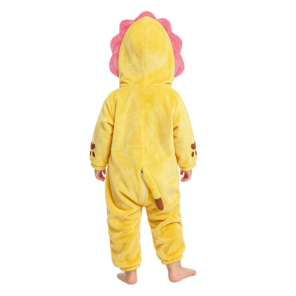 Kinder Löwe Tierkostüm Schlafanzug einteiliger Pyjama Bademäntel für Weihnachten Pajama Party