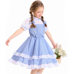 Kinder Mädchen Dorothy Kleid Cosplay Kostüm Outfit Halloween Karneval Anzug Der Zauberer von OZ