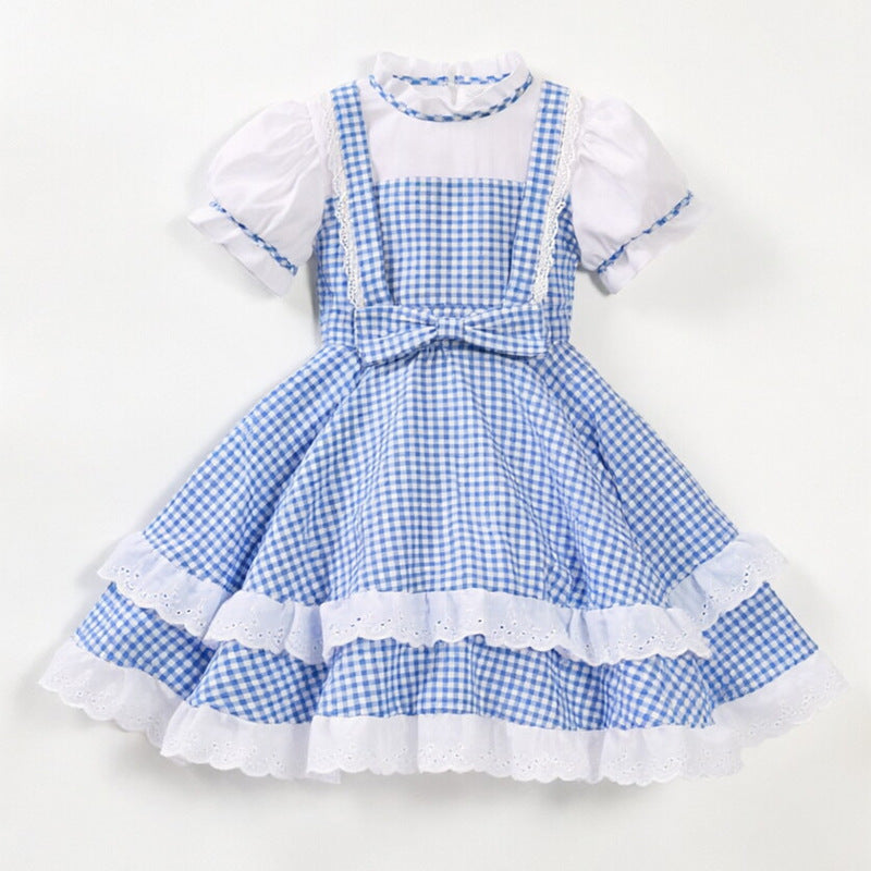 Kinder Mädchen Dorothy Kleid Cosplay Kostüm Outfit Halloween Karneval Anzug Der Zauberer von OZ