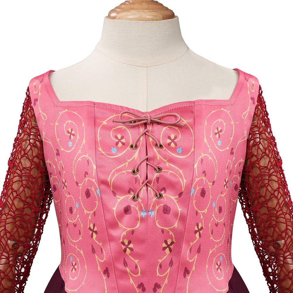 Kinder Mädchen Hocus Pocus Mary Sanderson Kostüm Halloween Karneval Kleid