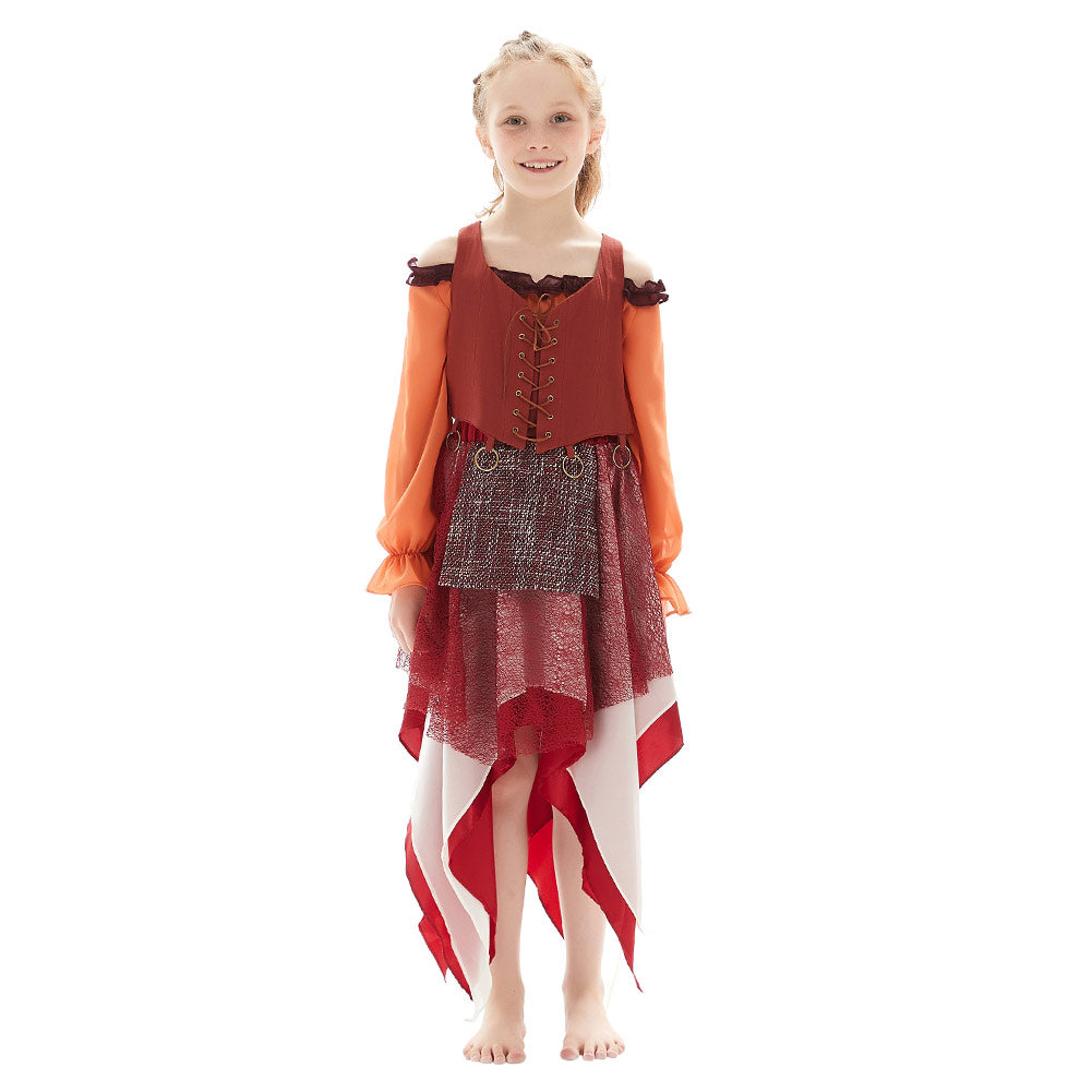 Kinder Mädchen Mary Sanderson Kostüm Hocus Pocus Cosplay Halloween Karneval Outfit