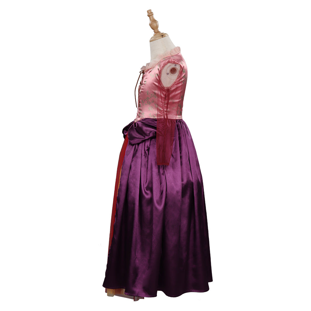 Kinder Mädchen Sarah Sanderson Kleid Hocus Pocus Cosplay Kostüm