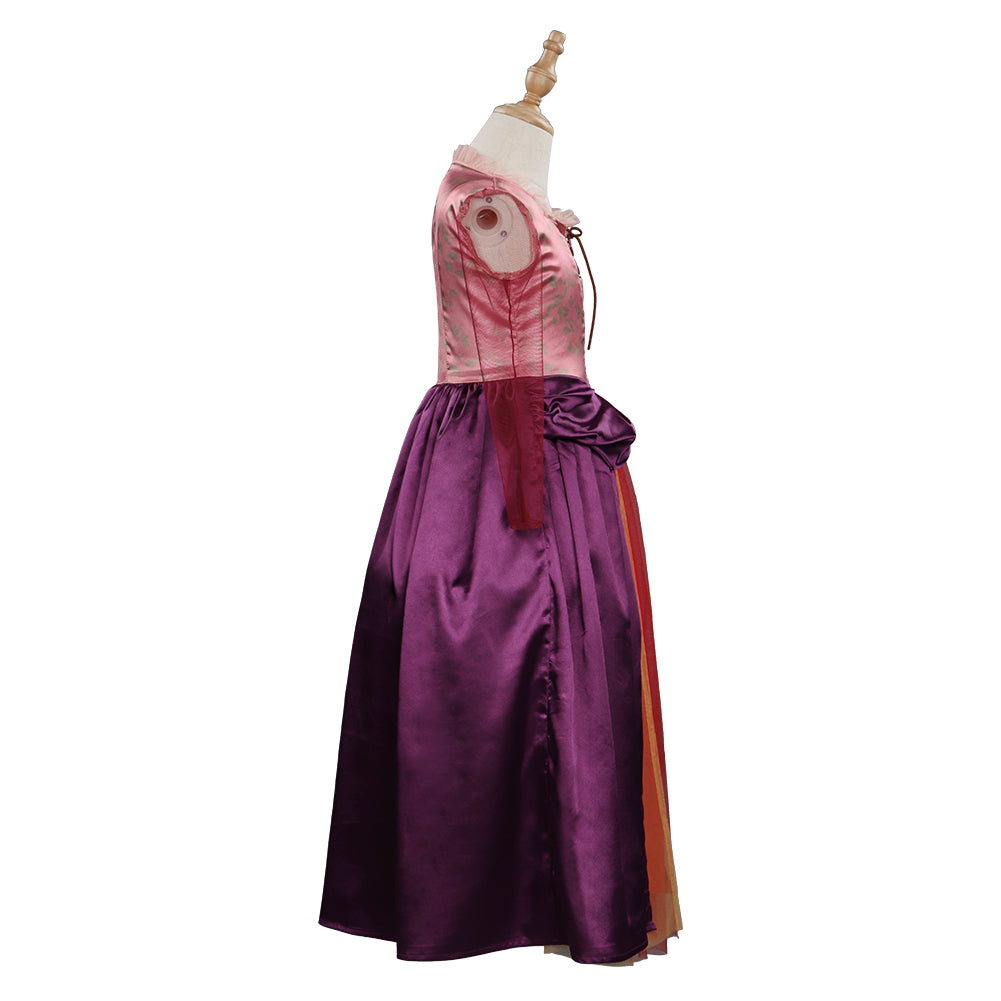 Kinder Mädchen Sarah Sanderson Kleid Hocus Pocus Cosplay Kostüm