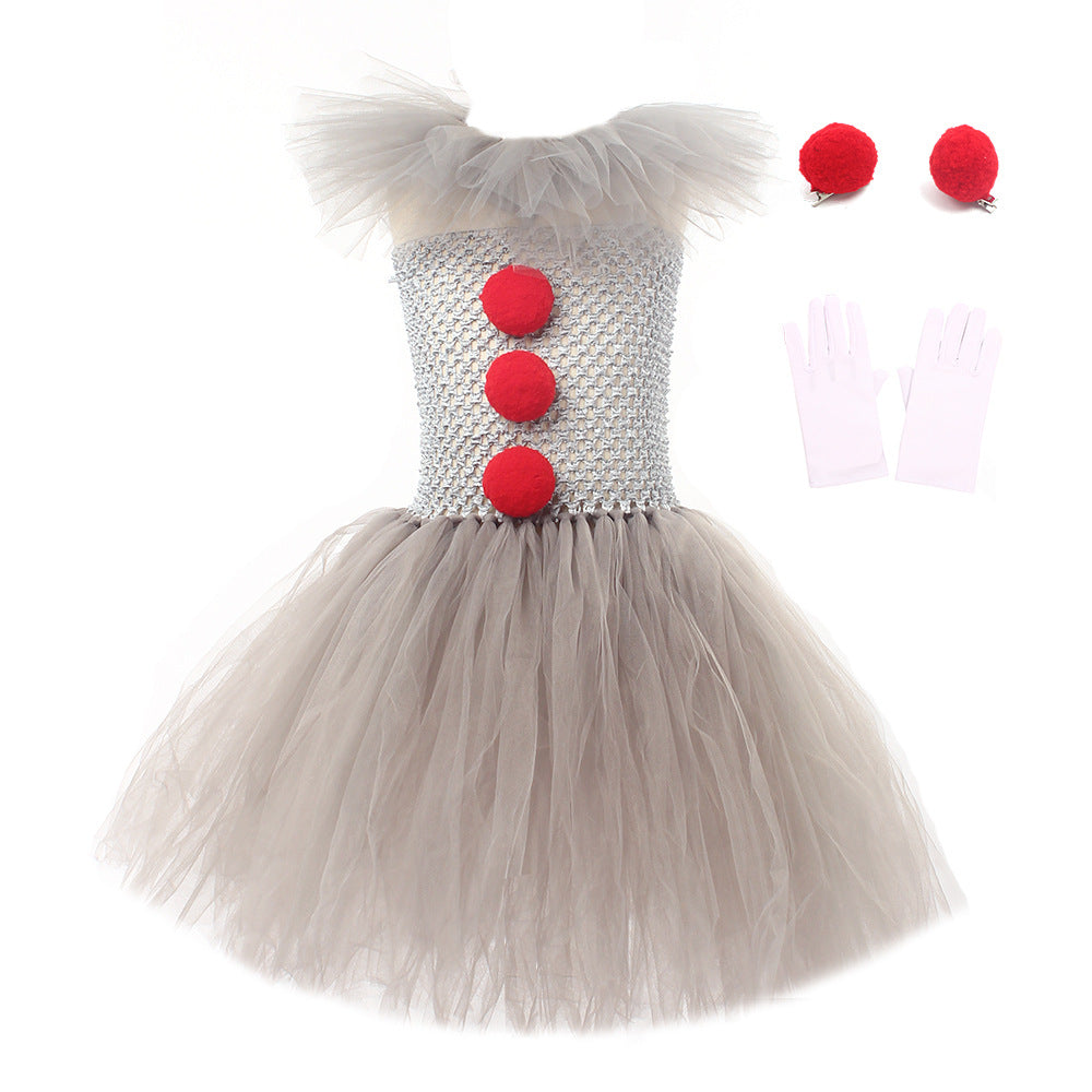 Kinder Mädchen Pennywise tutu Kleid Es Clown Cosplay Kostüm Halloween Karneval Party Anzug