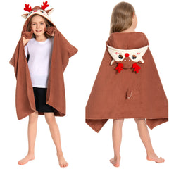Kinder Rentier Strandtücher mit Kapuze Reh Bambi Tierkostüm Sommer Robe
