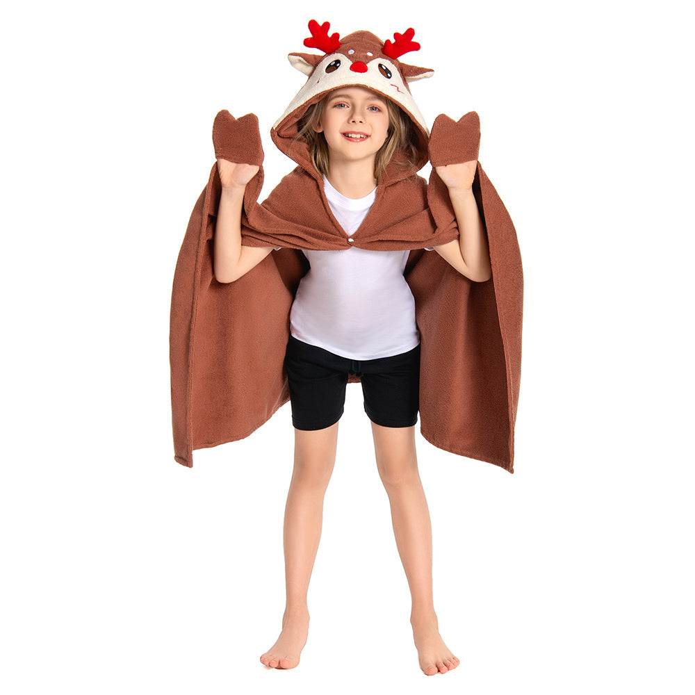Kinder Rentier Strandtücher mit Kapuze Reh Bambi Tierkostüm Sommer Robe
