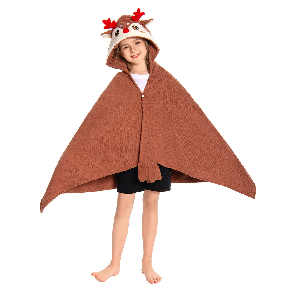Kinder Rentier Strandtücher mit Kapuze Reh Bambi Tierkostüm Sommer Robe
