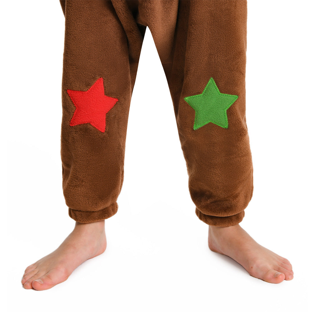 Kinder Rentier Tierkostüm Reh Bambi Schlafanzug einteiliger Pyjama