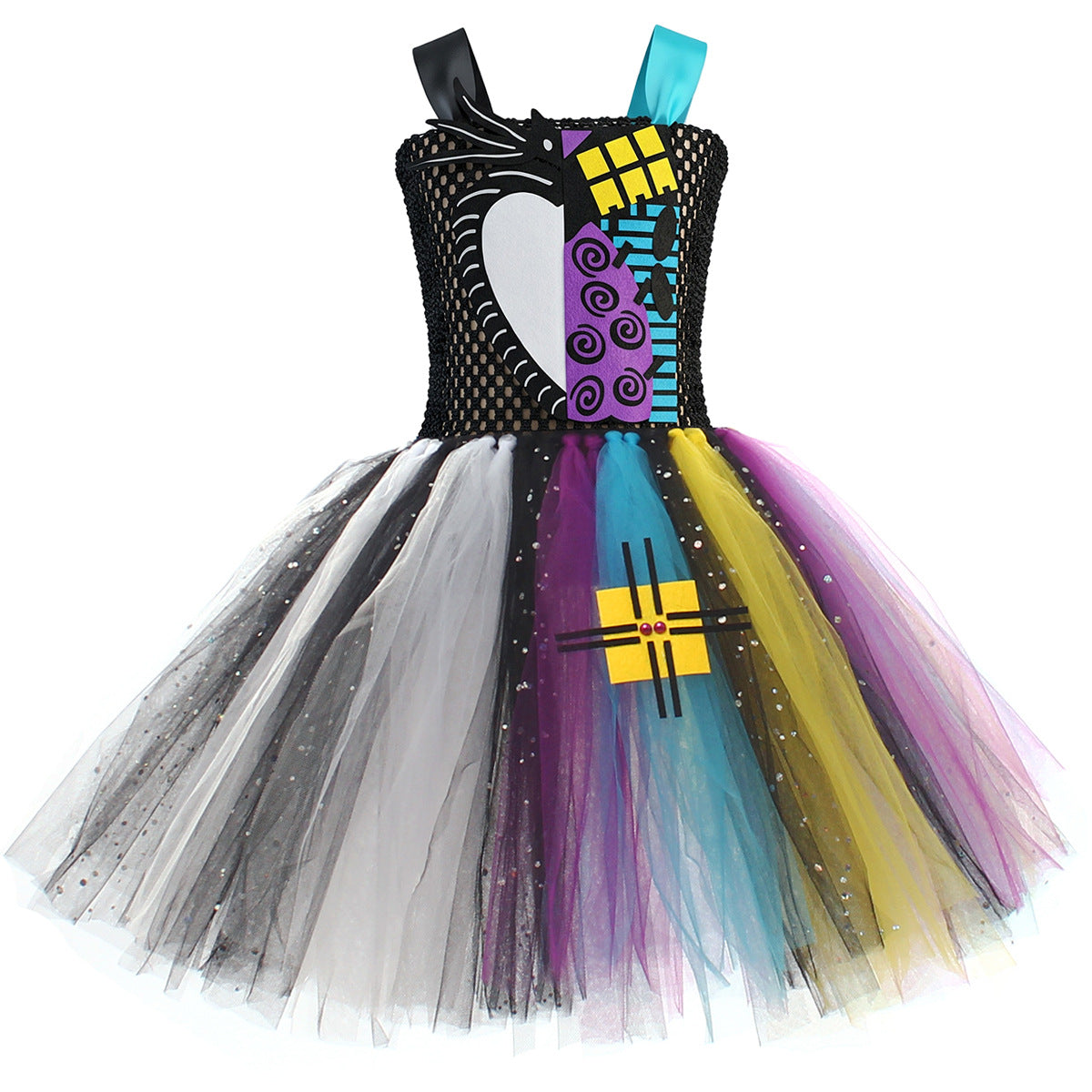 Kinder The Nightmare before Christmas tutu Kleid Jack Sally Cosplay Kostüm Halloween Karneval Party Anzug