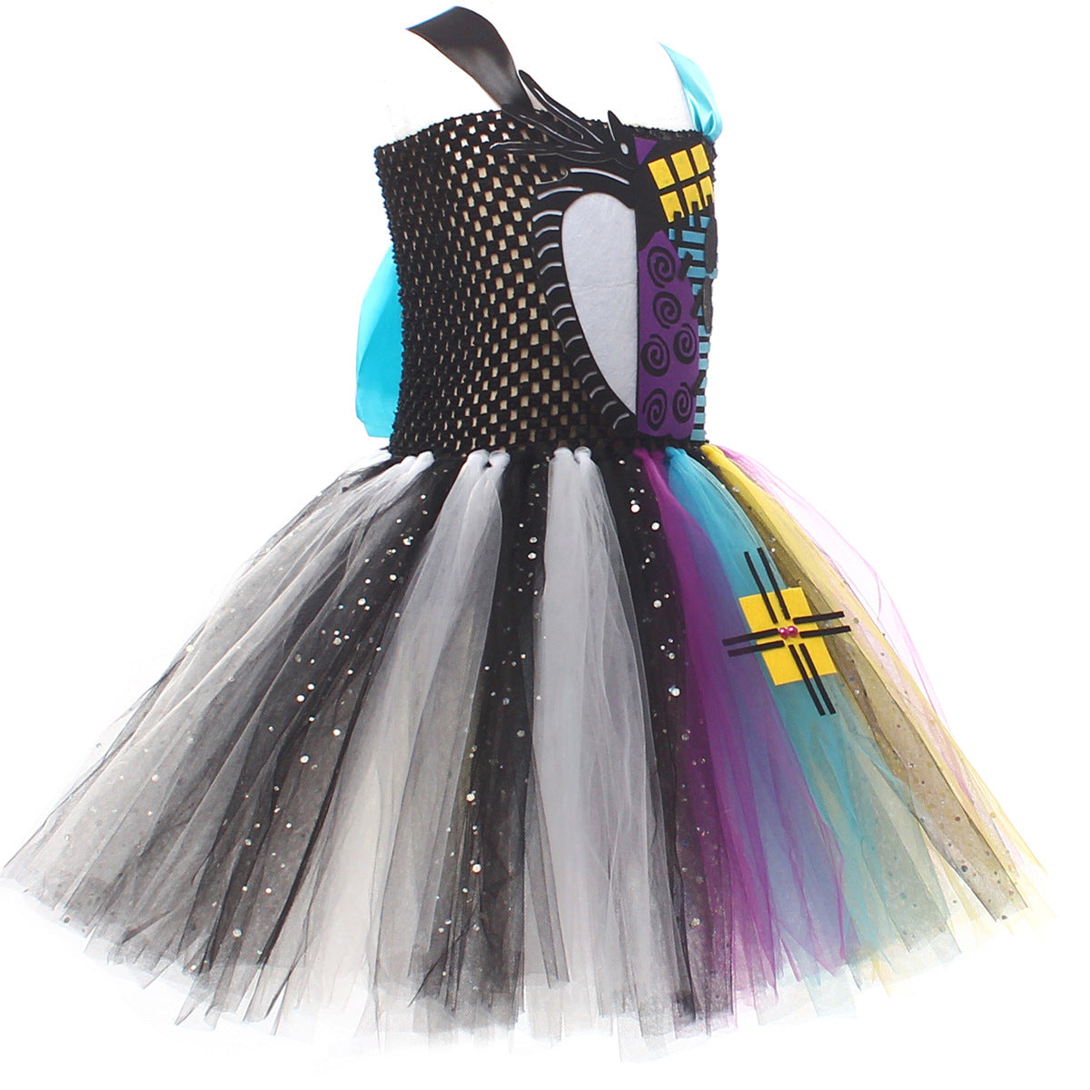 Kinder The Nightmare before Christmas tutu Kleid Jack Sally Cosplay Kostüm Halloween Karneval Party Anzug