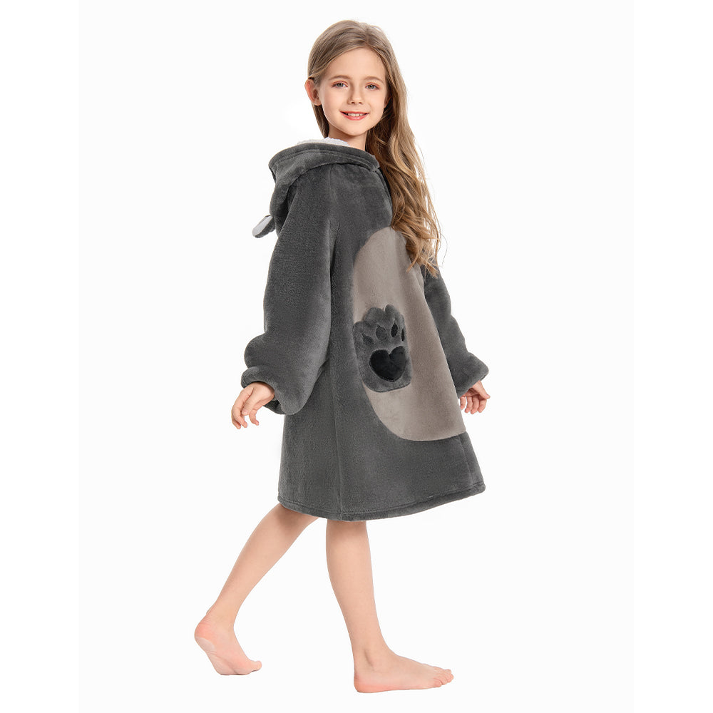 Kinder Waschbär tragbar Decke mit Kapuze Waschbär Robe Homewear