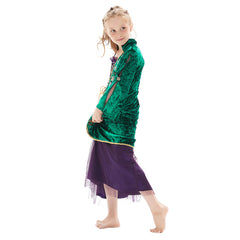 Kinder Mädchen Winifred Sanderson Hocus Pocus Cosplay Kostüme Halloween Karneval Kleid
