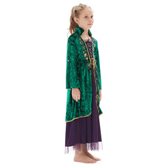 Kinder Mädchen Winifred Sanderson Hocus Pocus Cosplay Kostüme Halloween Karneval Kleid