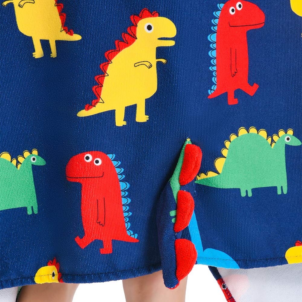 Kinder bunt Dinosaurier farbig Strandtücher mit Kapuze Tierkostüm Sommer Robe