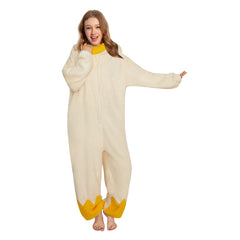 Lustiger Gans Onesie für Erwachsene – Flauschiger Fleece Tier-Jumpsuit & Schlafanzug