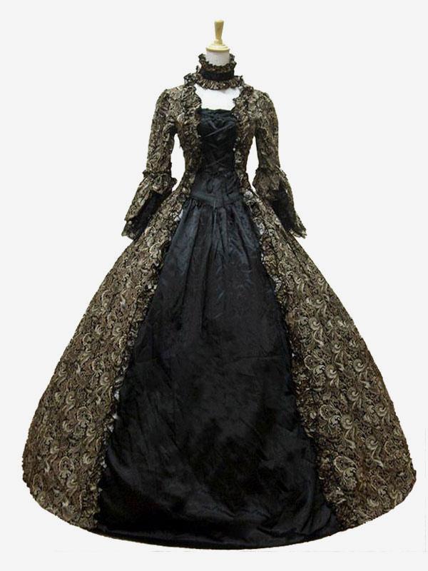 Damen Viktorianische Hofkleider Kleid Vintage Mittelalterliche Renaissance Kleid