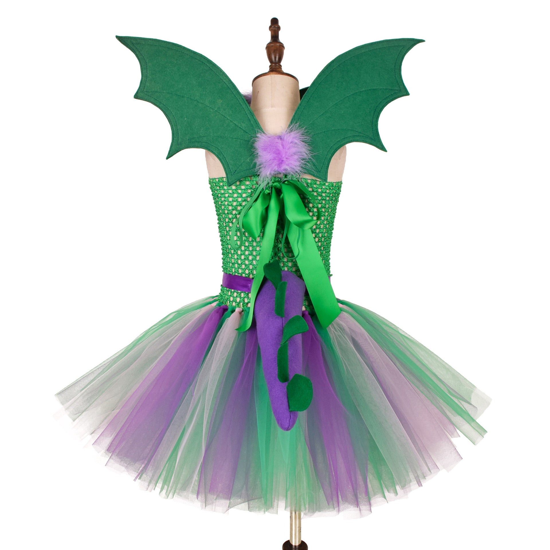 Dinosaur World Kinder Mädchen Cosplay Flauschiges grün Tutu-Kleid Für Halloween, Kindergeburtstag Cosplay-Partys