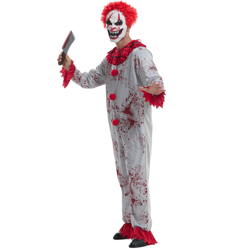 Erwachsene Clown Cosplay Kostüm Jumpsuit Outfits Halloween Karneval Anzug