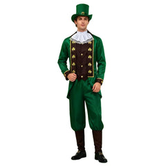 Herren Steampunk St. Patrick's Day Cosplay Kostüm Outfits Halloween Karneval Anzug