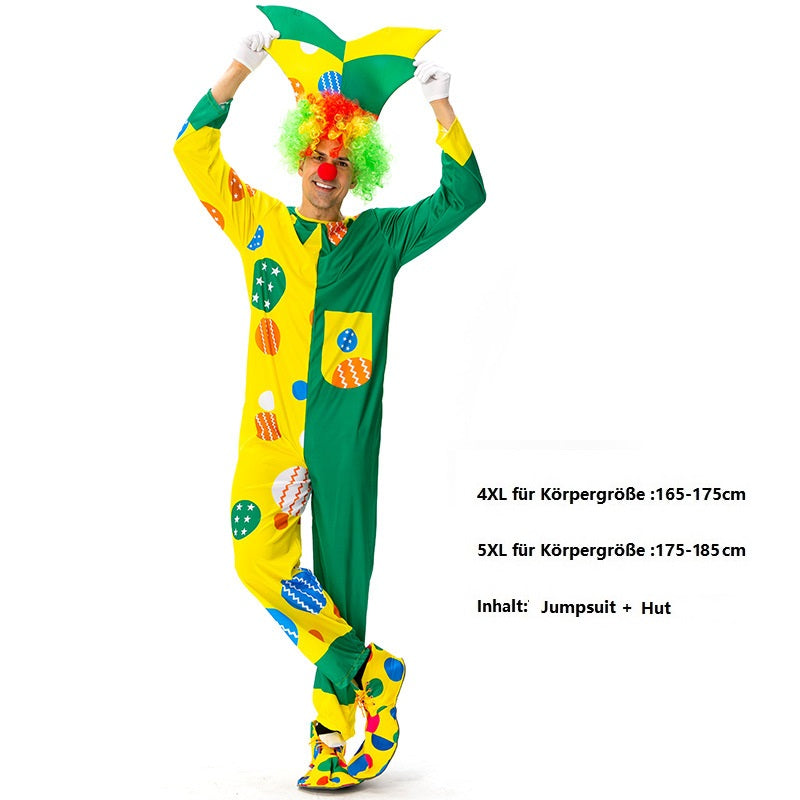Erwachsene Clown Cosplay Kostüm Outfits Halloween Karneval Anzug